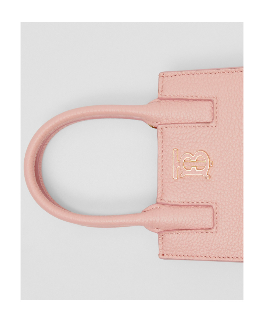 Burberry Grain Leather Mini Frances Todd Shoulder Bag In Pink
