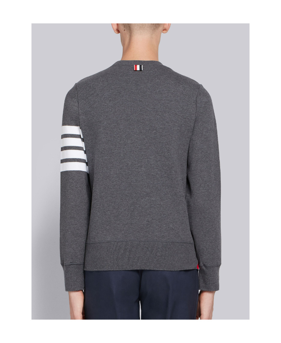 Shop Thom Browne Engineered 4-bar Jersey Sweatshirt In Black
