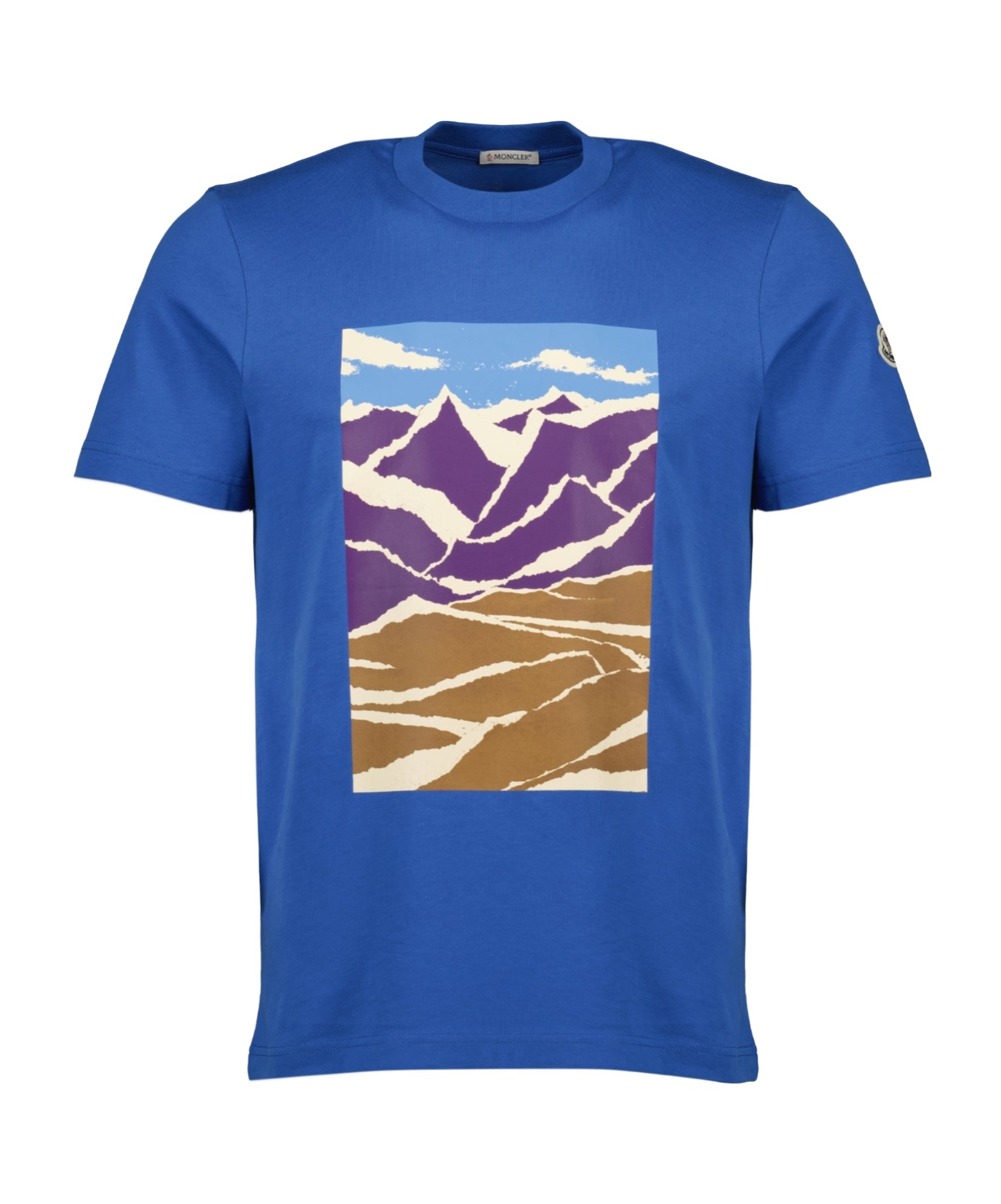 Moncler Graphic-print Short-sleeve T-shirt In Blue