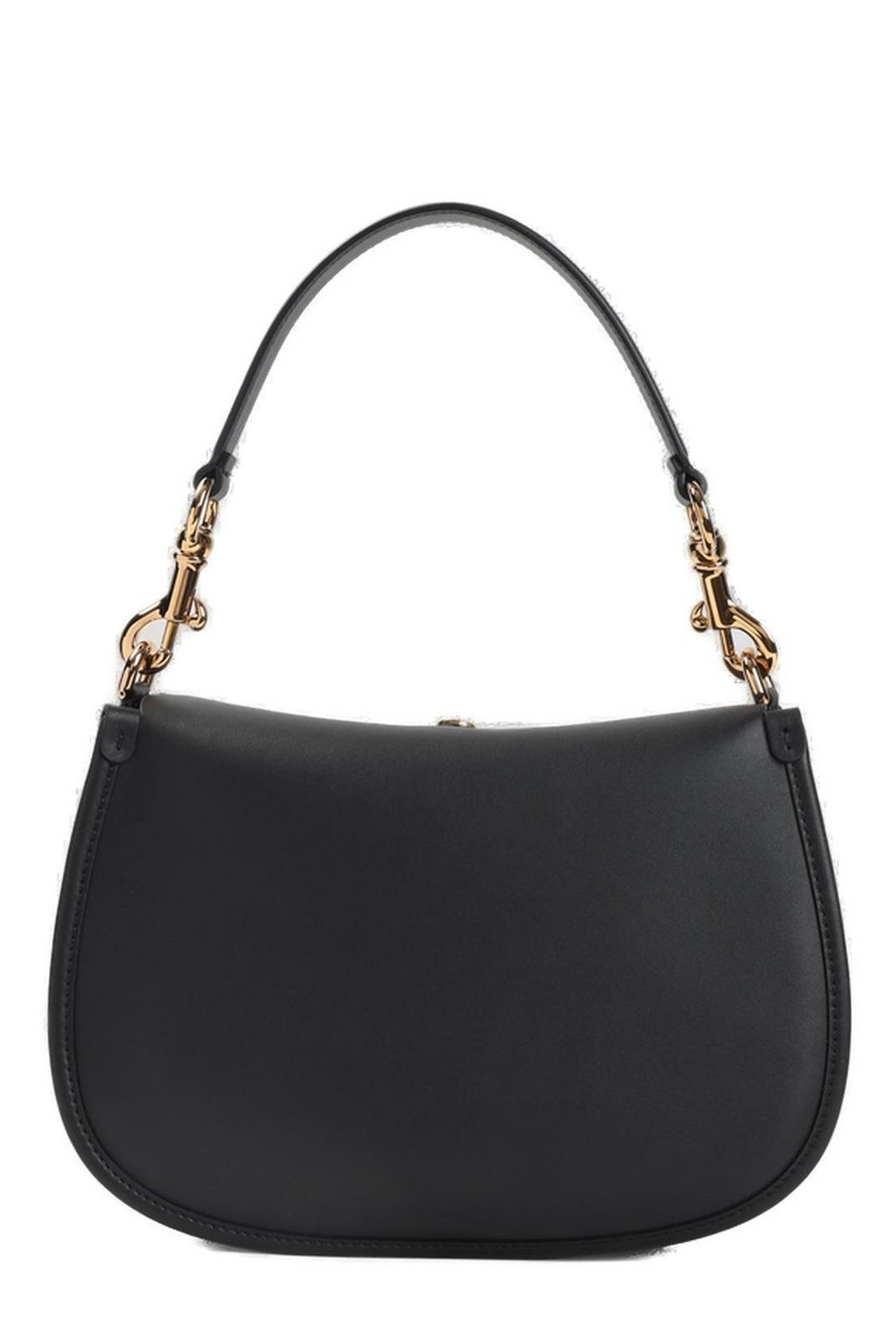 Etro Buckle-fastening Extra-large Leather Shoulder Bag In Black