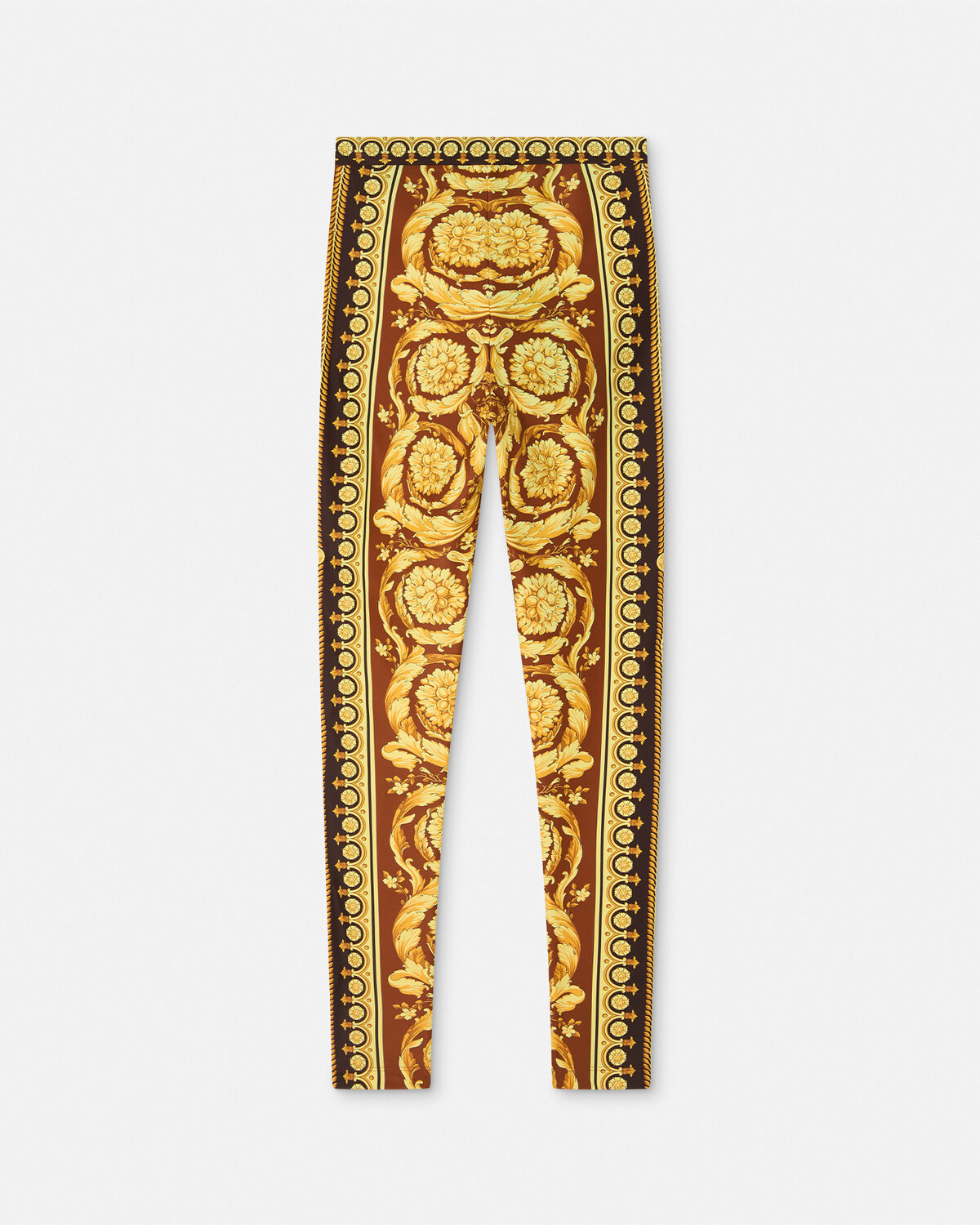 Versace Barocco Print Leggings In Multi
