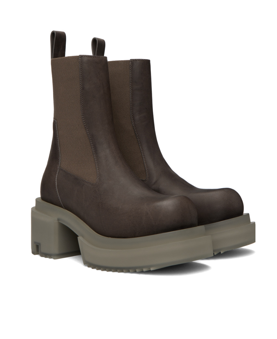 Rick Owens 45mm Tractor Nubuck Ankle Boots In Black