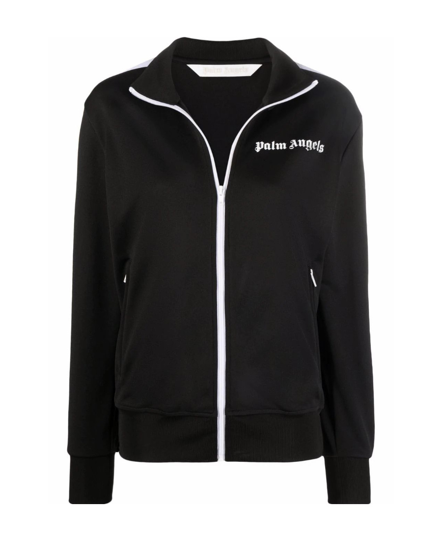 Shop Palm Angels Logo-print Track Jacket In Black