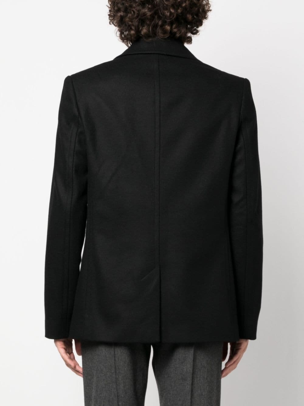 Ps By Paul Smith Double-breasted Wool-blend Coat In Black