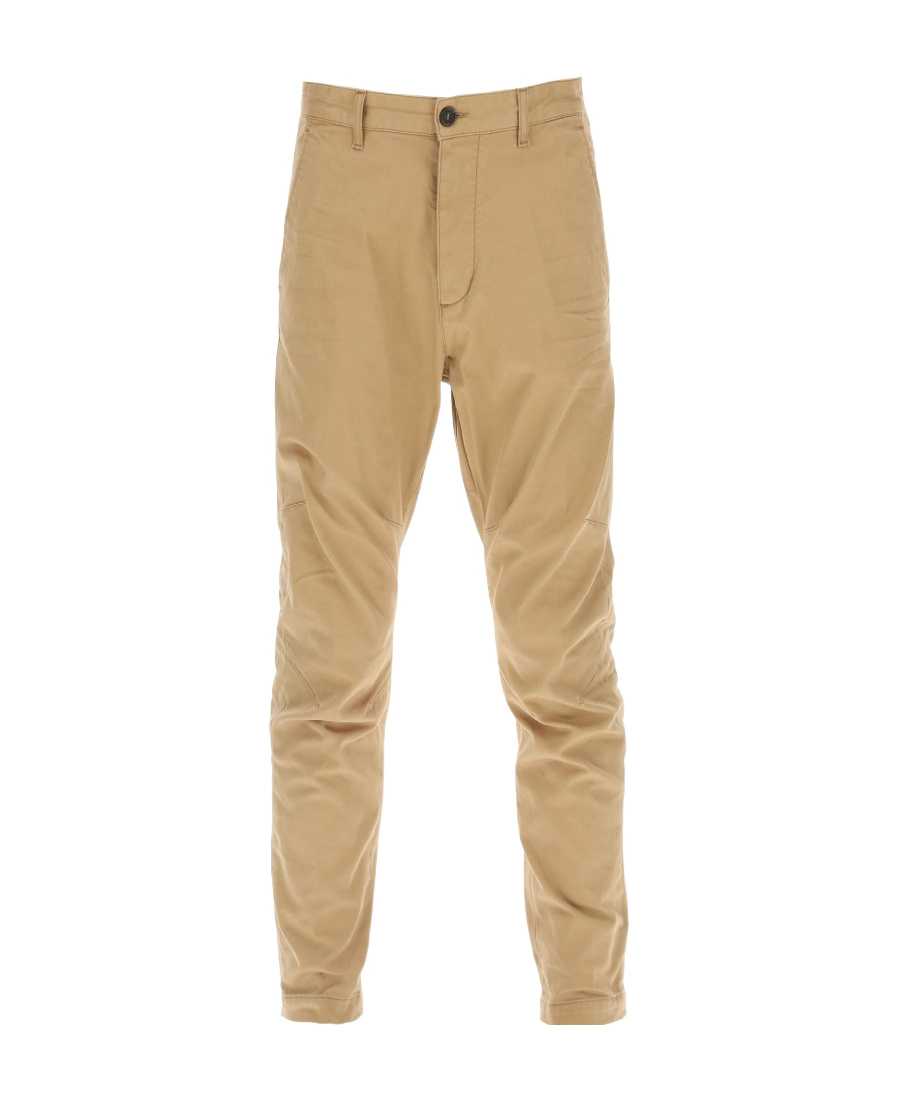 Dsquared2 Mid-rise Tapered Trousers In Nude