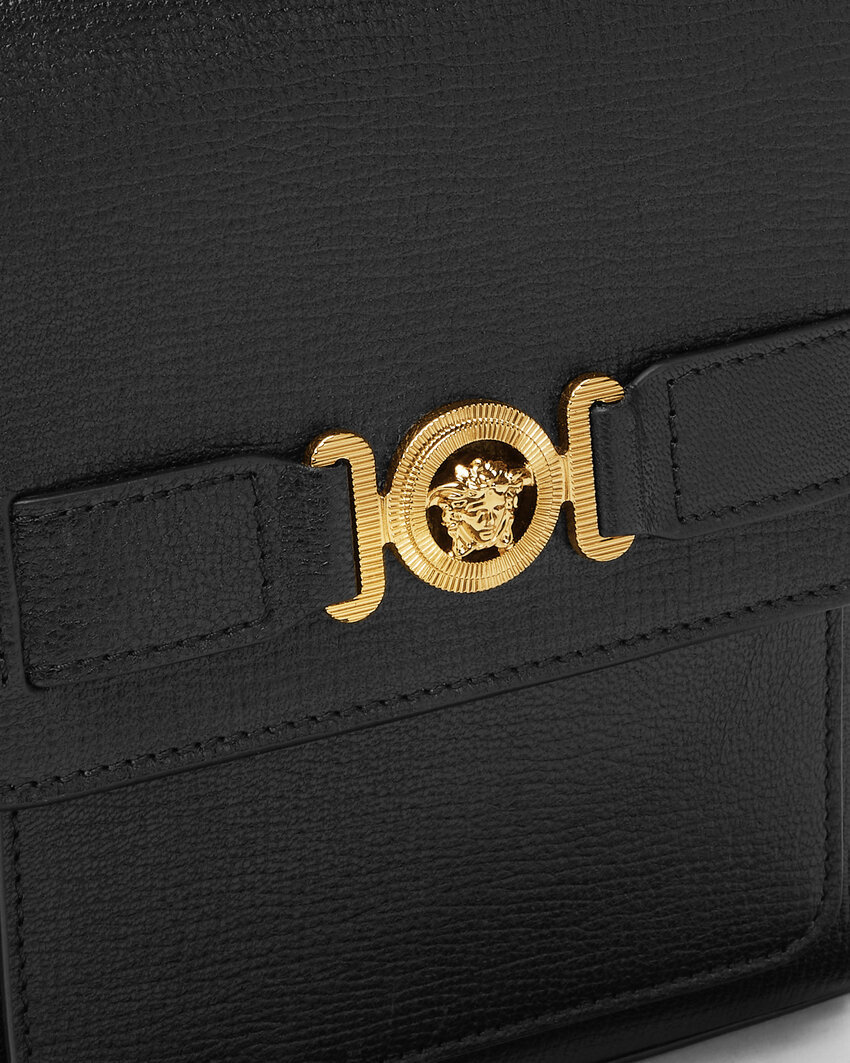 Versace Medusa Biggie Messenger Bag In Black