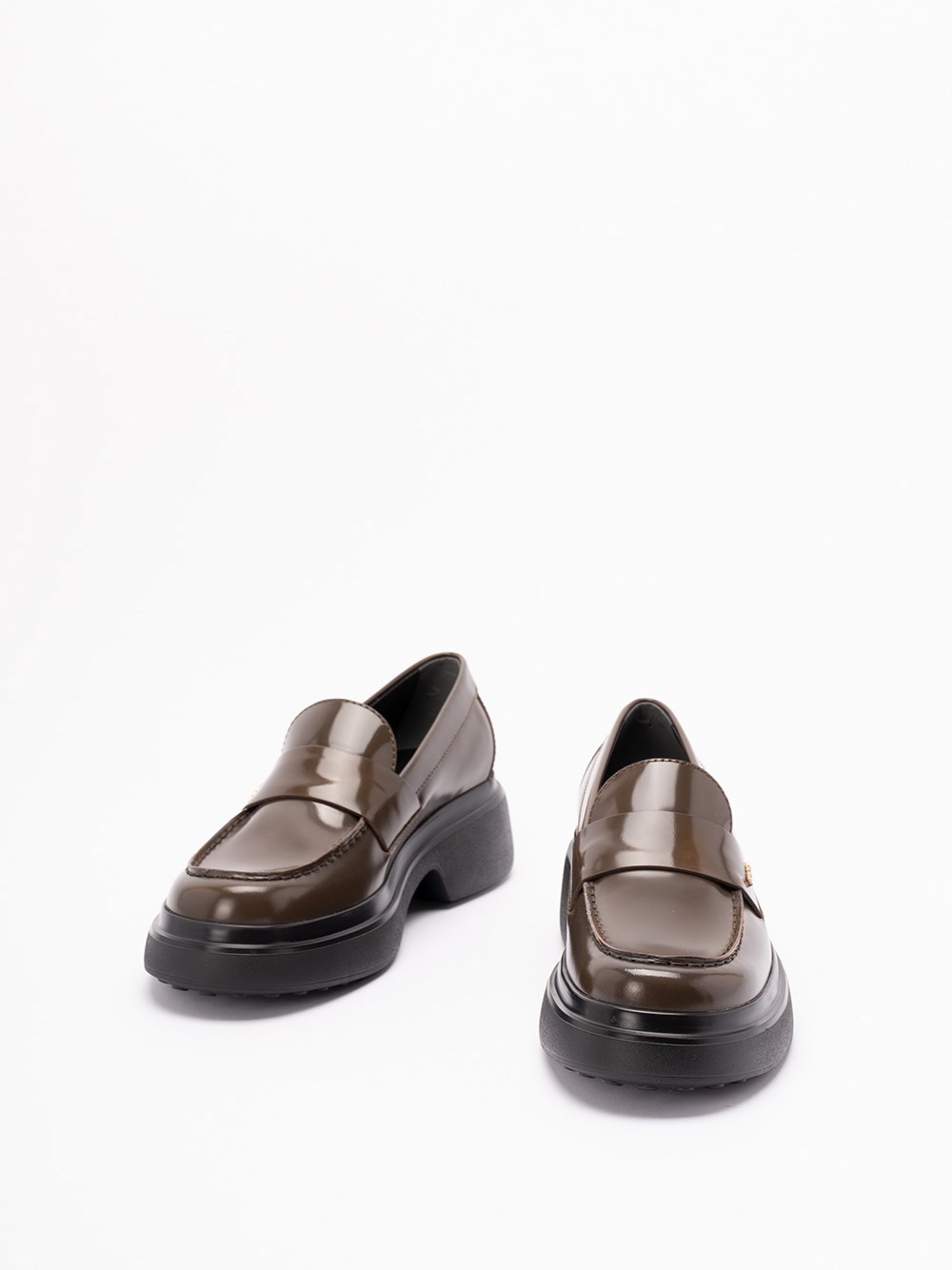 Tod's Sole Loafers In Brushed Calfskin In Brown