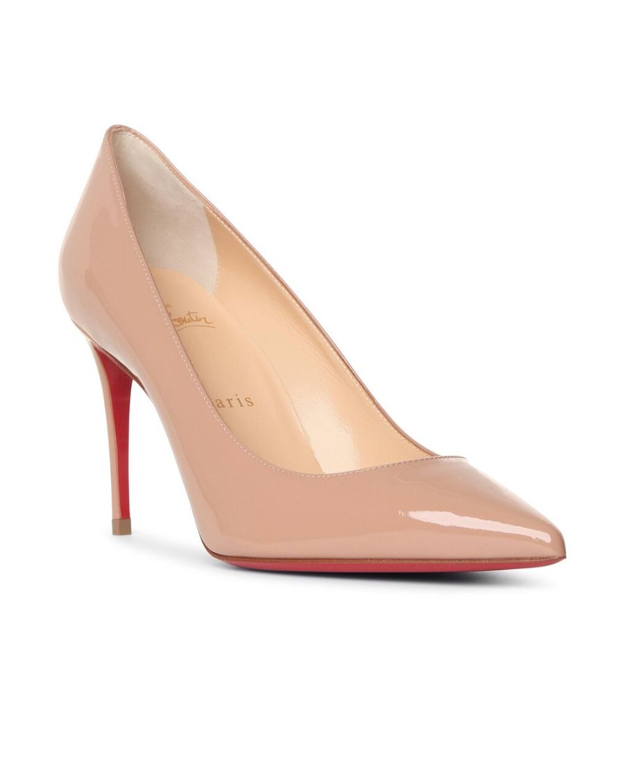 Christian Louboutin Kate Pointed Toe Patent Leather Pump In Pink