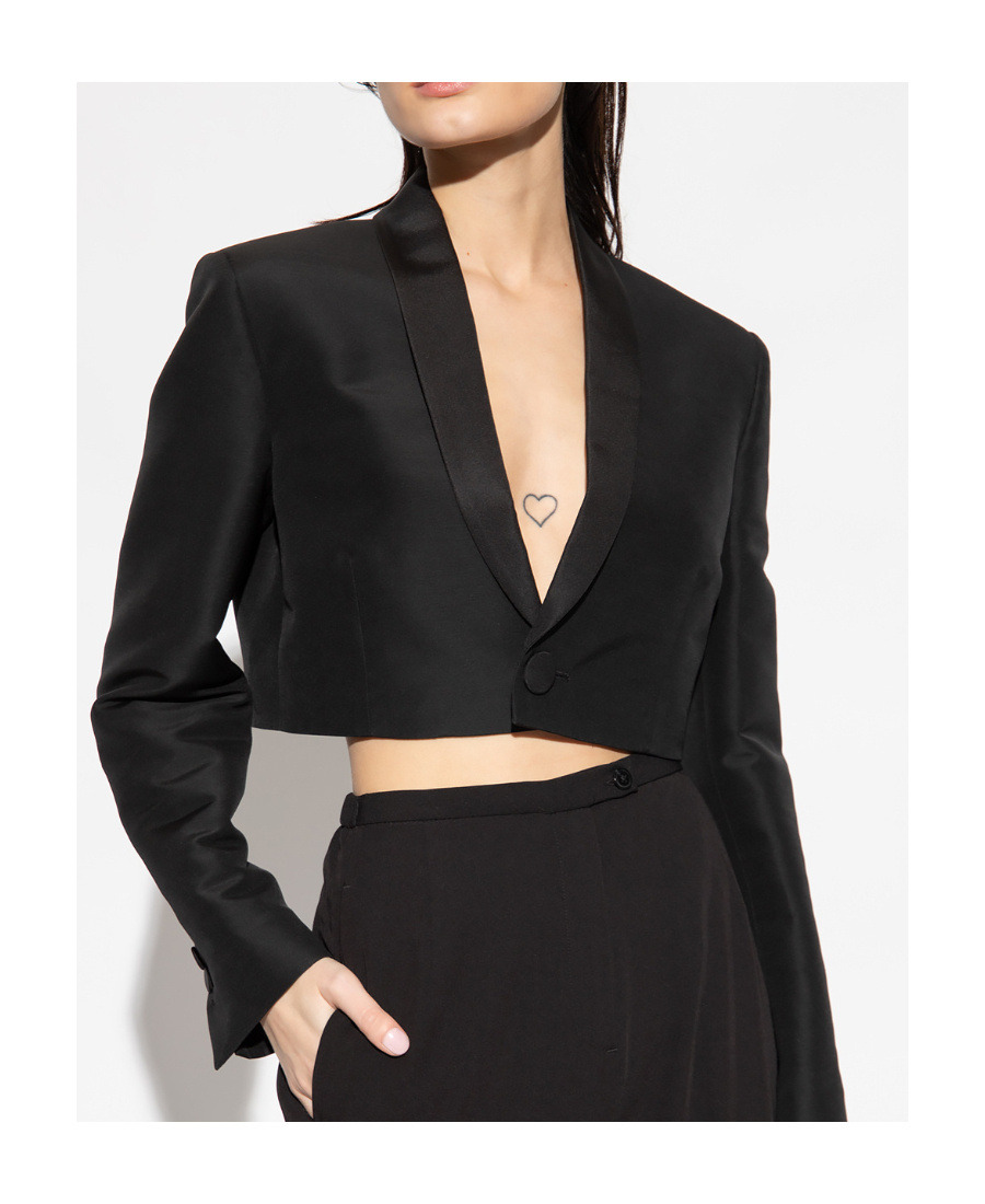 Dsquared2 Cropped Tailored Jacket In Black