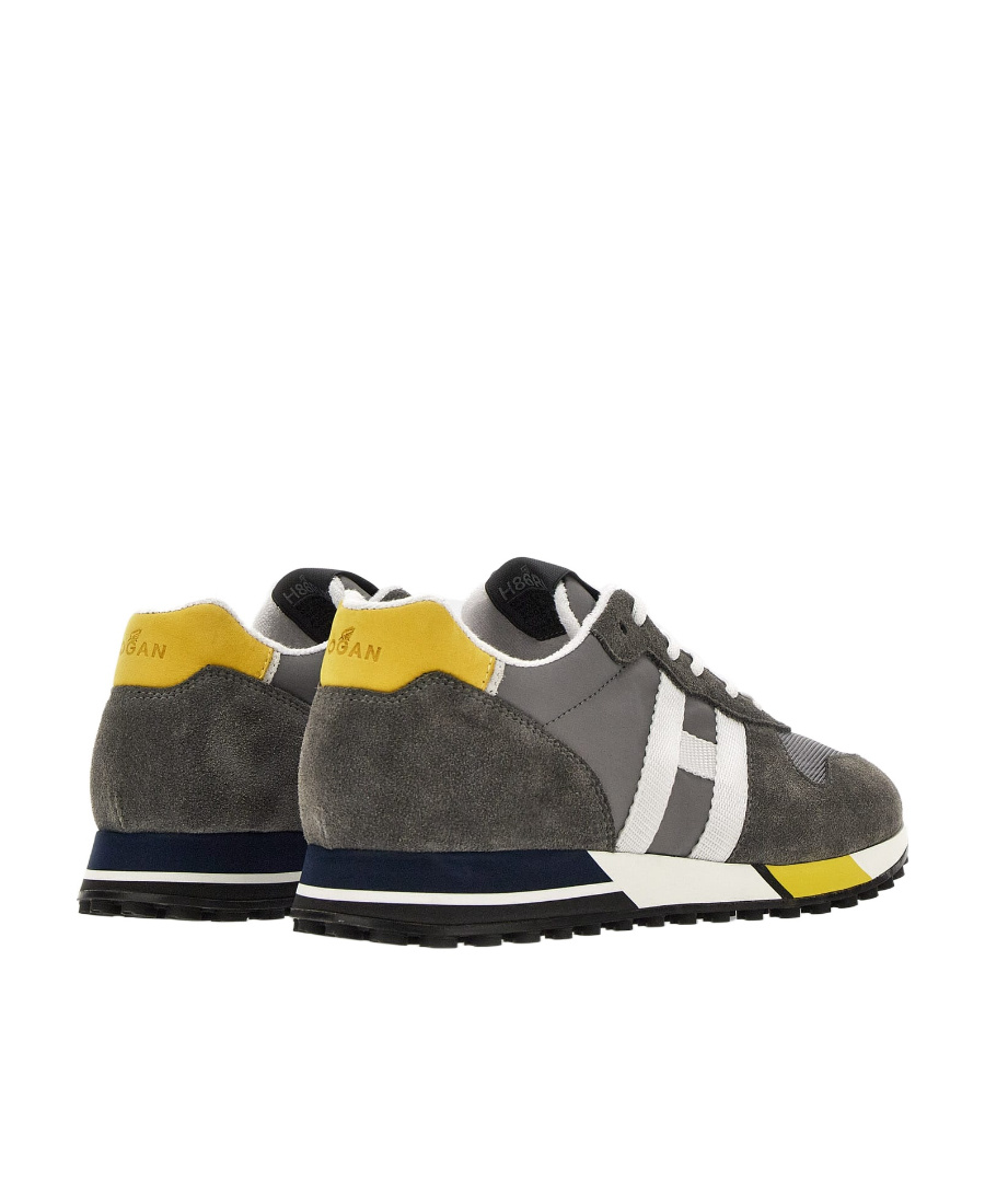 Hogan Logo-patch Low-top Sneakers In Black