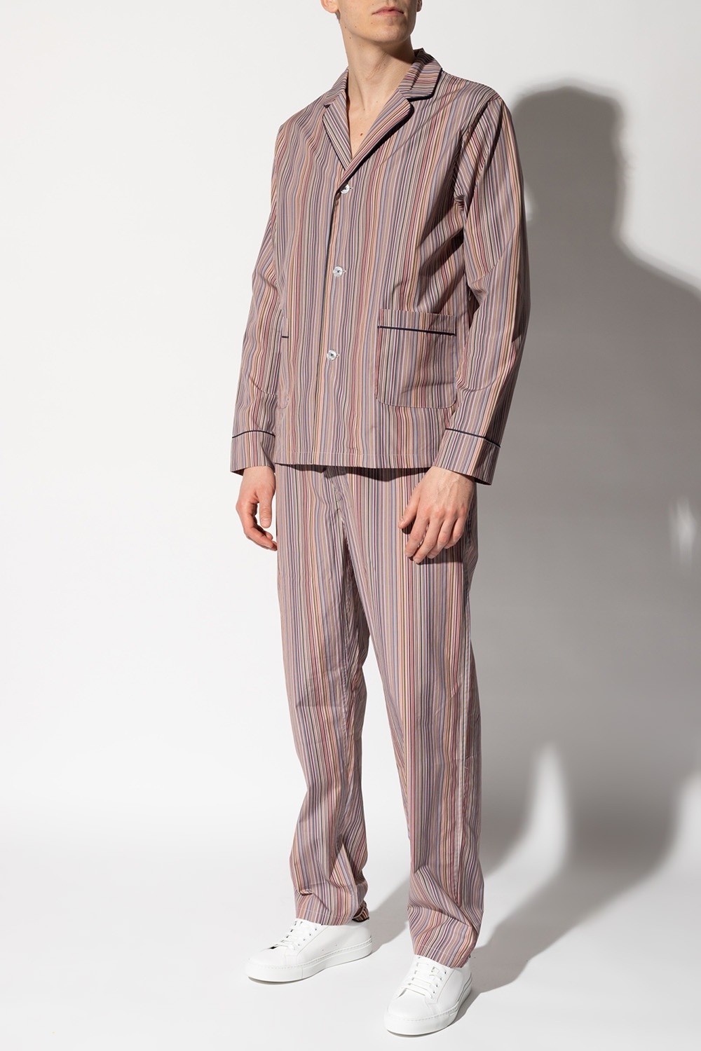 PAUL SMITH ARTIST STRIPE COTTON PAJAMAS