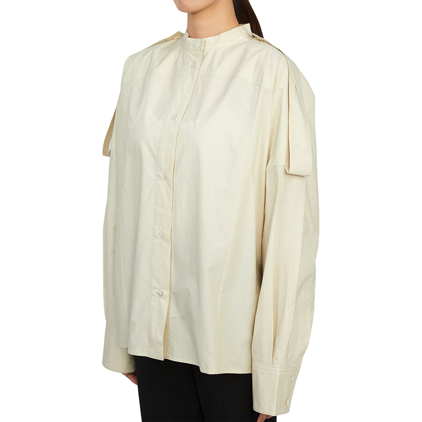 Studio Nicholson Long Sleeve Shirt In Neutral