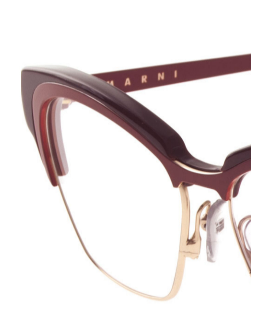 Marni Logo Flat Mirror In Red