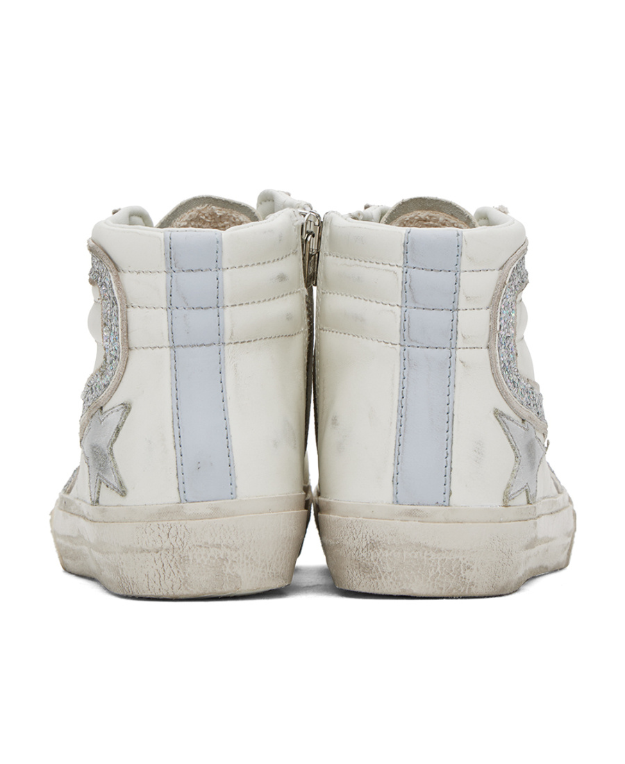 Golden Goose Ssense Exclusive White Slide Sneakers In White