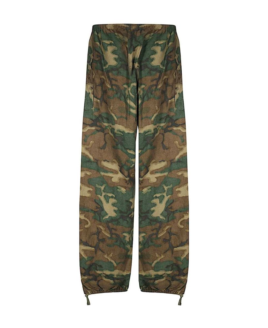 Shop Givenchy Camouflage-print Cotton Cargo Trousers In Green
