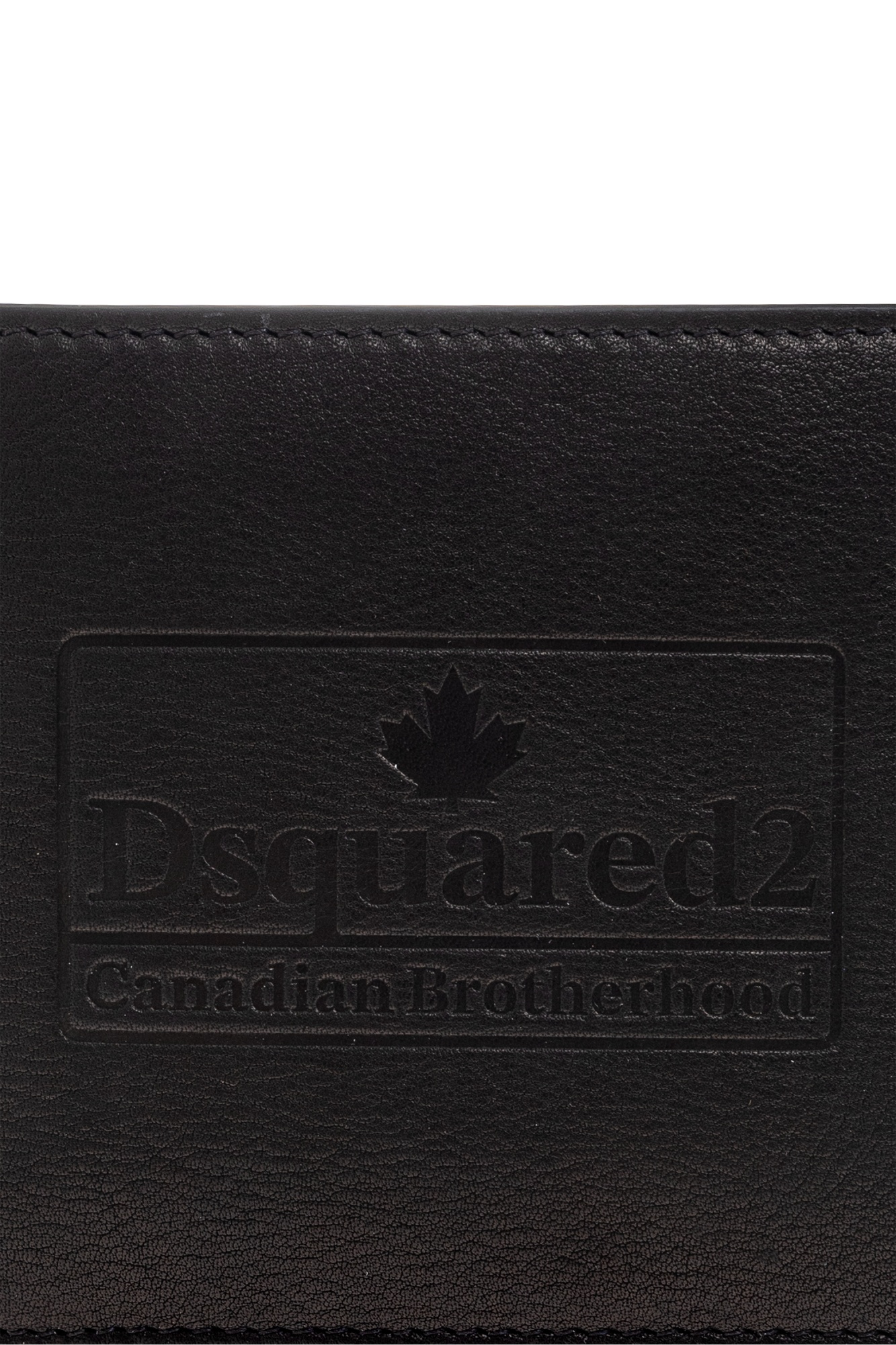 Dsquared2 Embossed Logo Leather Wallet In Black