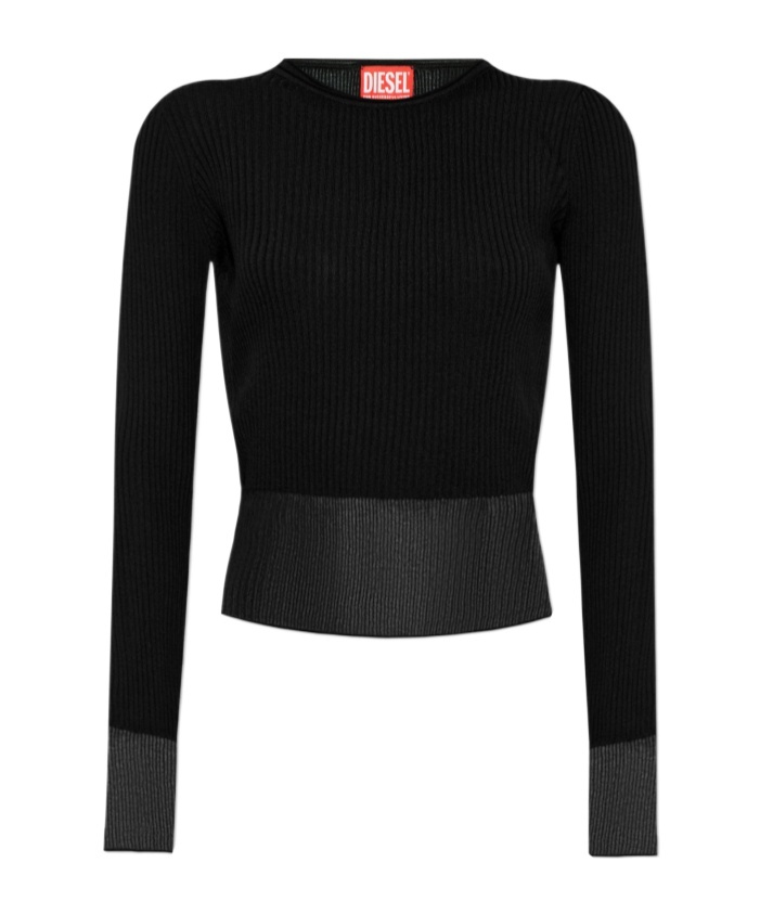 Diesel M-sleshs Knitted Top In Black