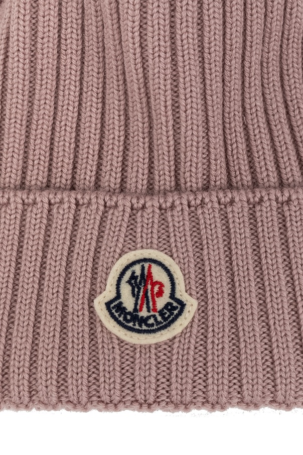 Moncler Wool Beanie With Pom Pom In Multicolor
