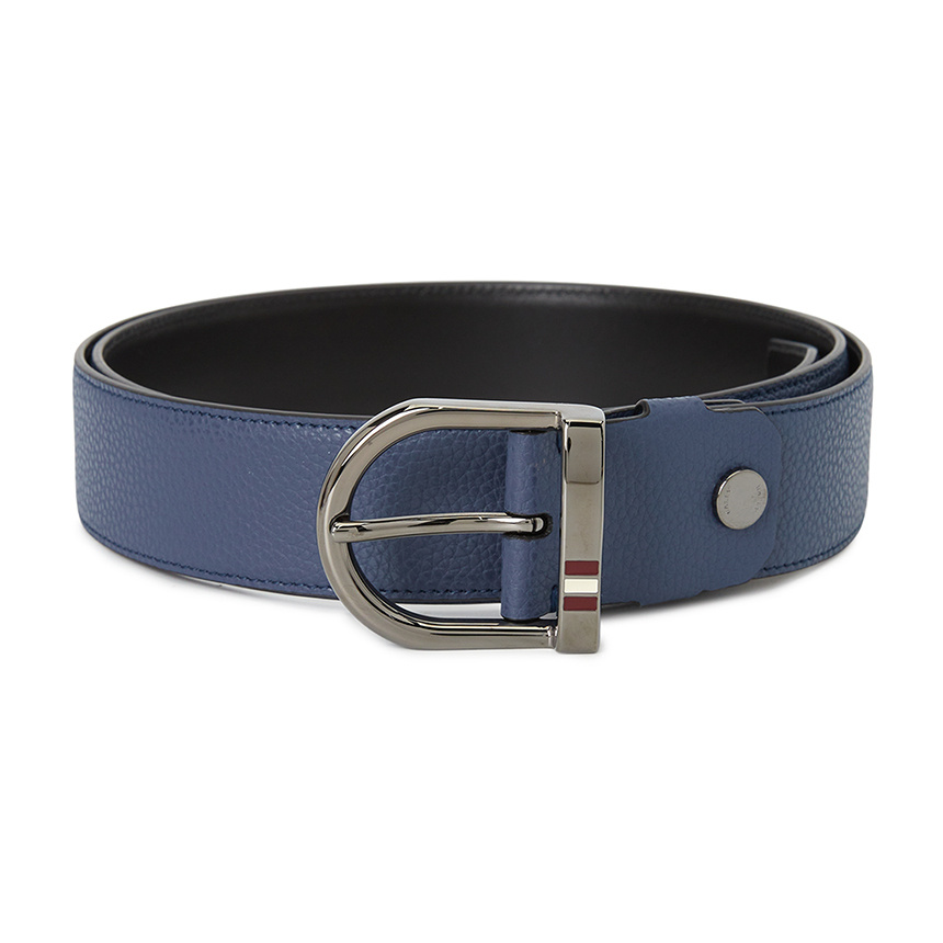 Bally Logo Belt In Blue