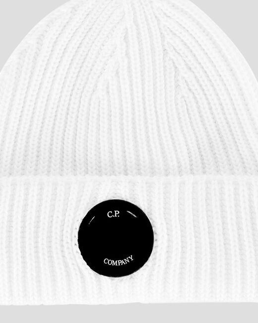 C.P. COMPANY LENS-DETAIL WOOL BEANIE 