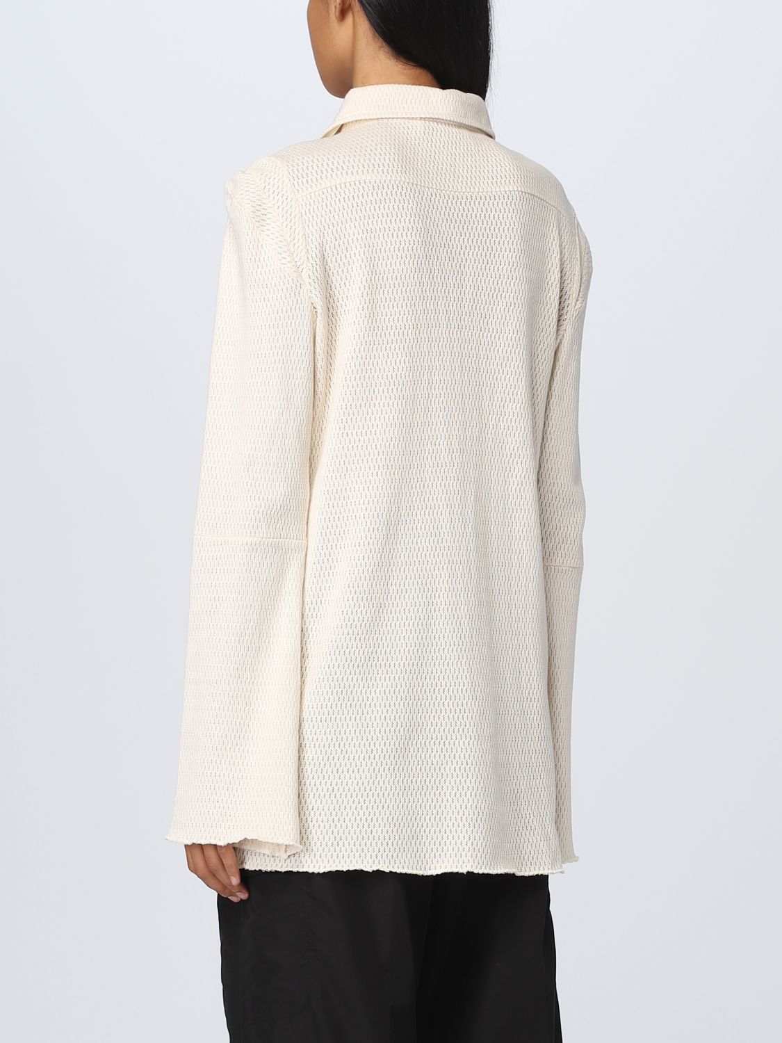 Our Legacy Open-knit Long Shirt In White