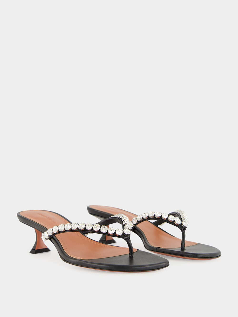 Amina Muaddi Open-toe High-heeled Sandals In Black