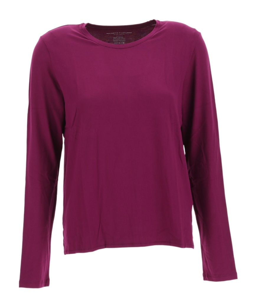 Majestic Open-necked Black Shirt In Red