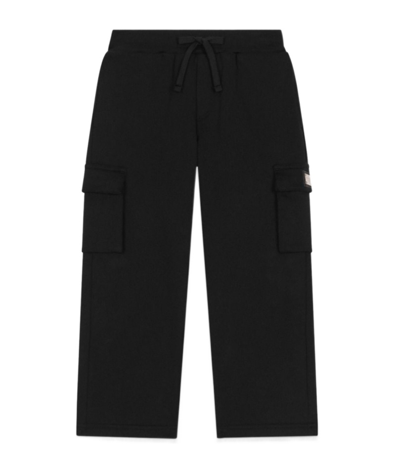 Dolce & Gabbana Cotton Cargo Trousers In Black