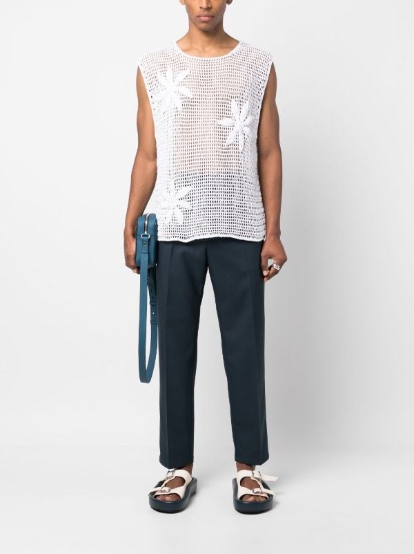 Jil Sander Straight-leg Cotton Trousers In Blue