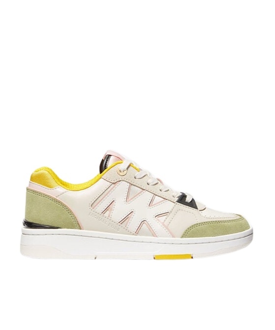 Michael Michael Kors Leather Sneakers With Contrasting Sole In White