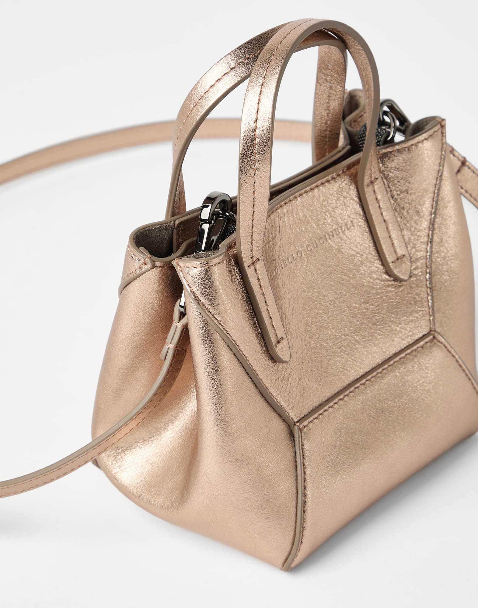 Shop Brunello Cucinelli Leather Tote Bag In Hazelnut