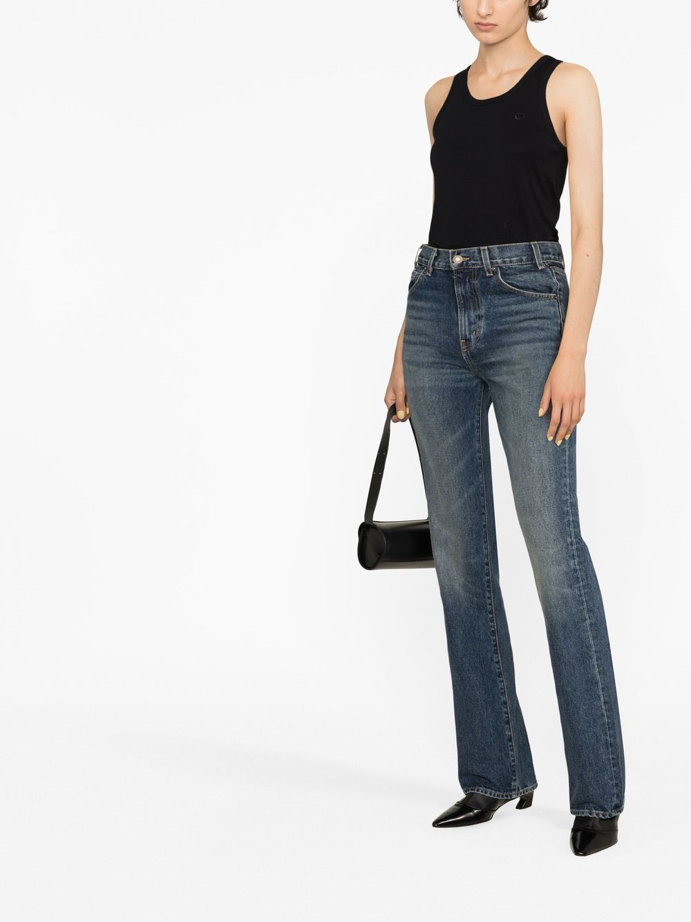 Coperni Lightweight Logo Tank Top In Black In Black