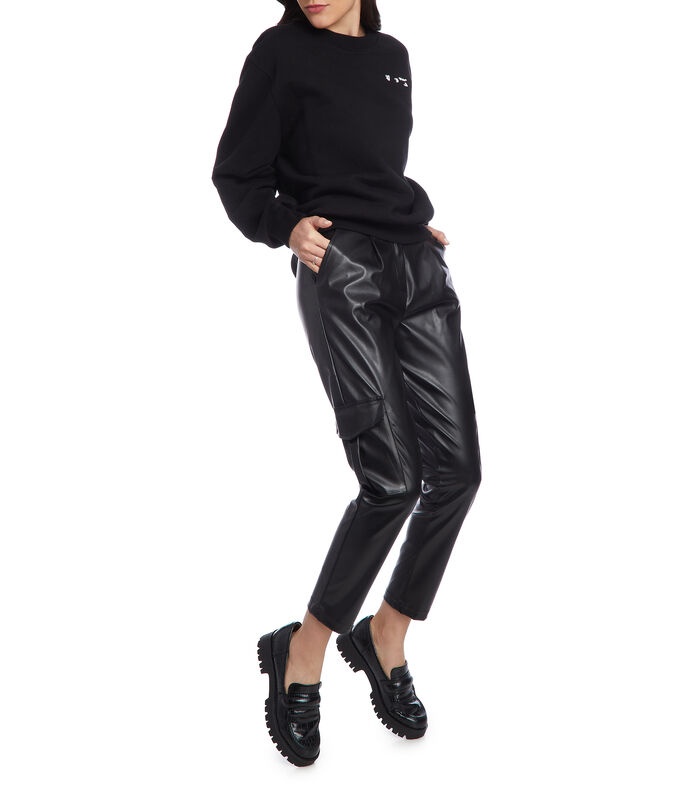 Off-white Swimming Man Crewneck Sweatshirt In Black