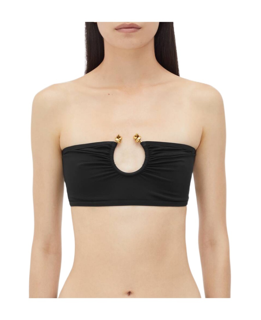 Bottega Veneta Elastic Swimsuit Jacket With Knots In Black
