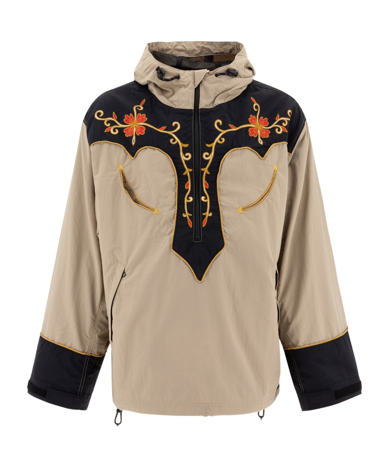 Shop Kapital Embroidered Jacket In Nude