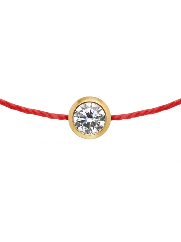 Redline 18kt Rose Gold And Diamond String Bracelet In Yellow