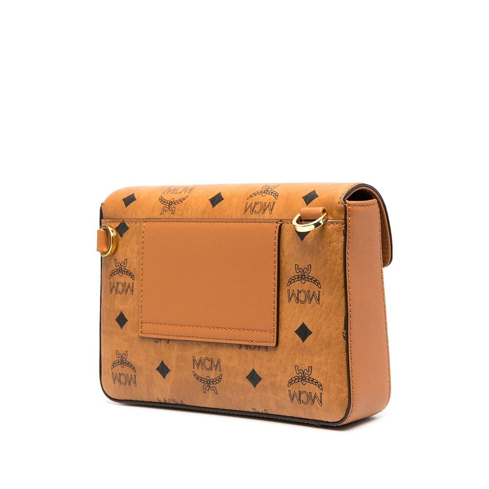 Mcm Visetos-print Messenger Bag In Brown