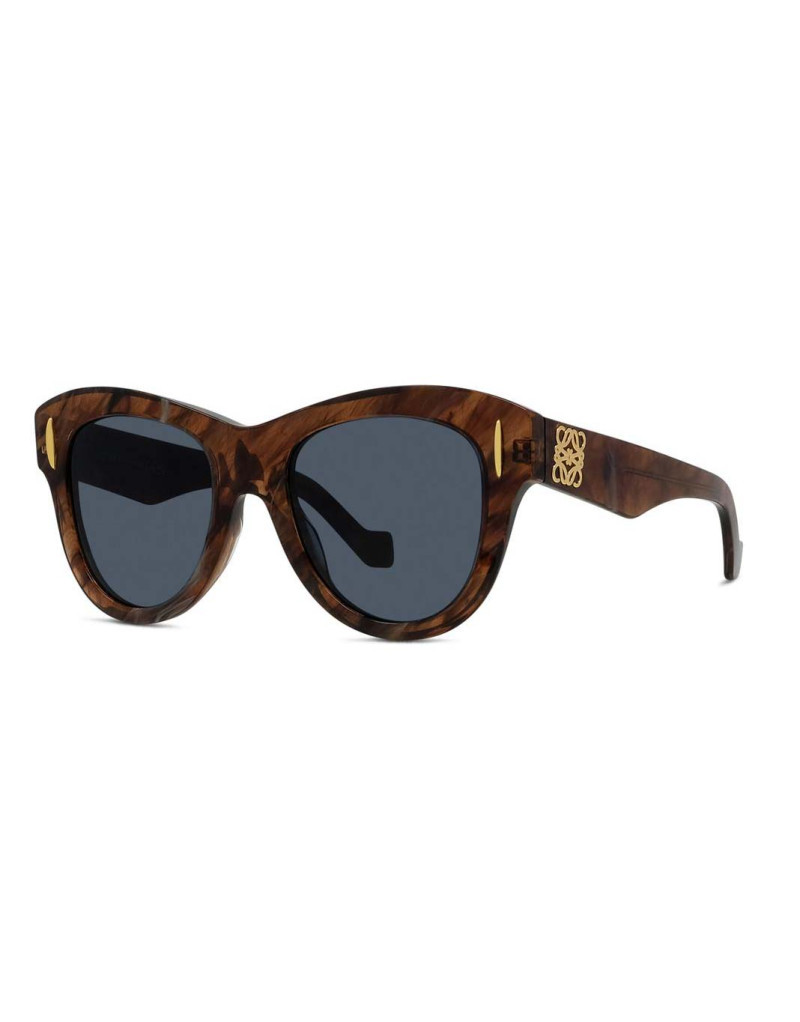 Loewe Anagram Acetate Butterfly Sunglasses In Brown