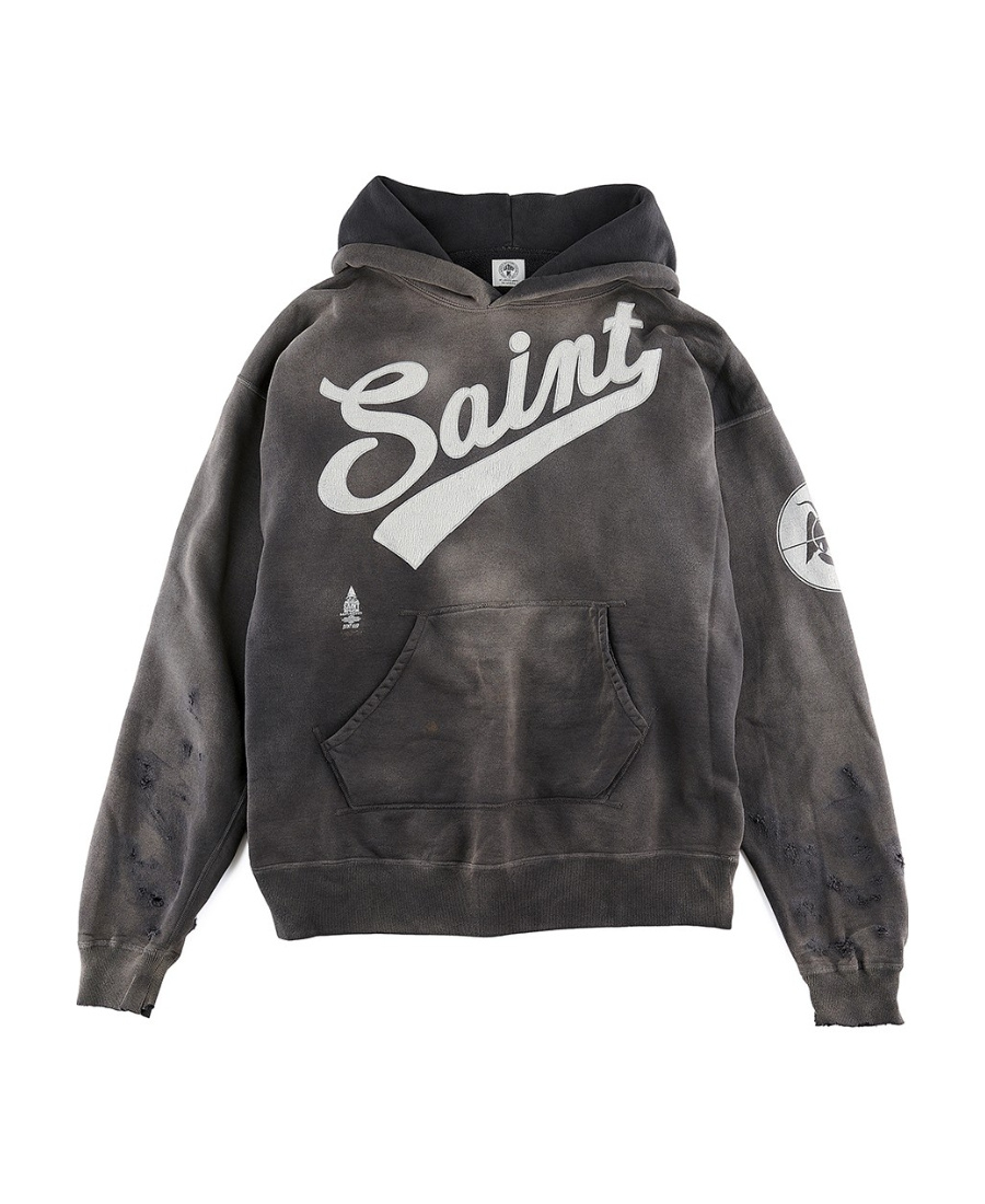 Readymade Ready Made X Saint Michael Cooperative Letter Hooded Sweater In Black