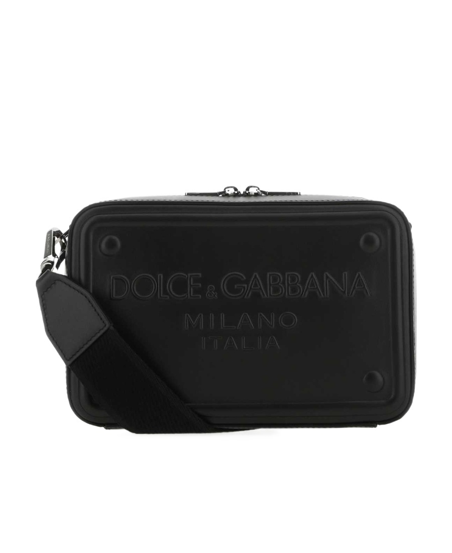Dolce & Gabbana Logo-embossed Shoulder Bag In Black