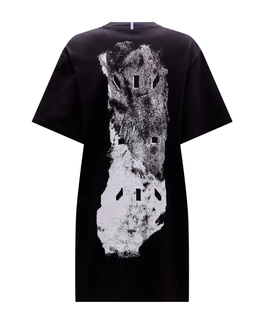 Mcq By Alexander Mcqueen Round-collar Short-sleeve Dress In Black