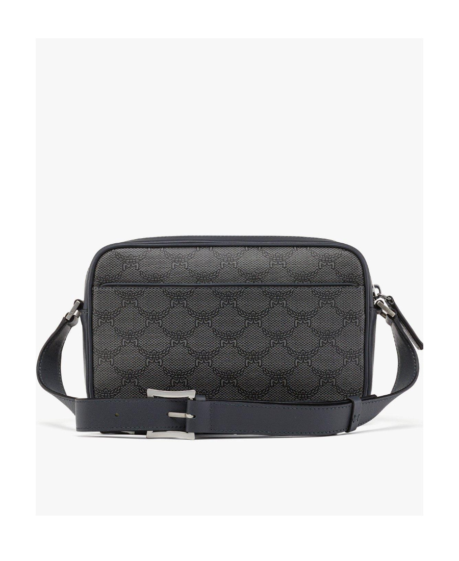 Mcm Himmel Logo Printed Small Shoulder Bag In Black
