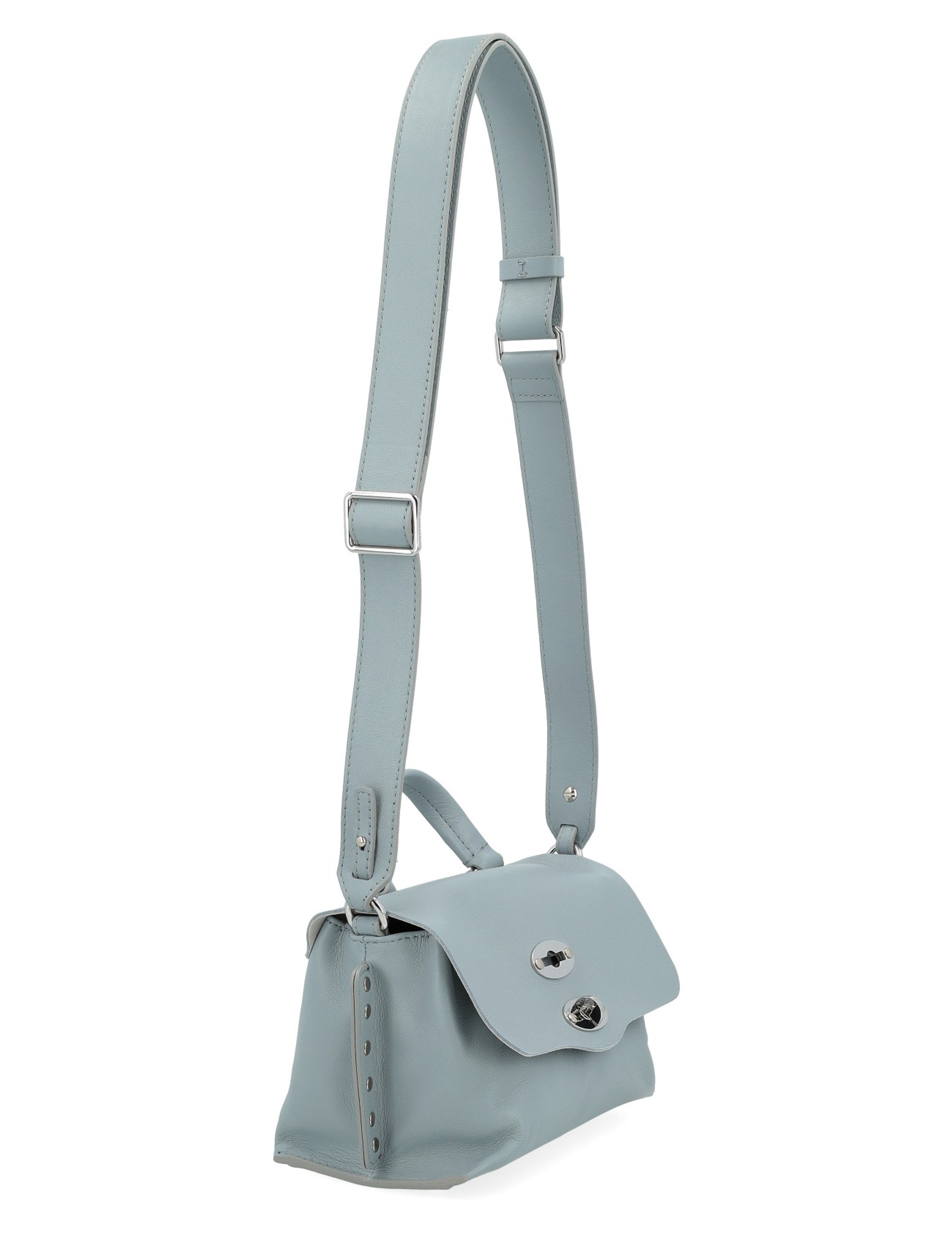 Shop Zanellato Flip Shoulder Bag In Gray
