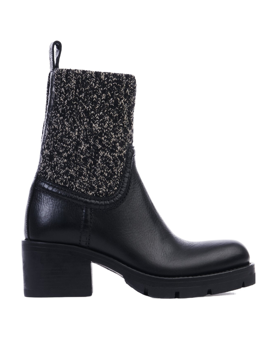 Chloé Neva Ankle Boots Aus Leder In Black