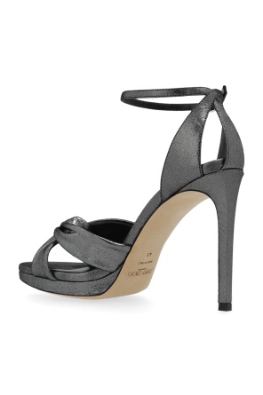 Jimmy Choo Rosie 100 Shimmer Suede Sandals