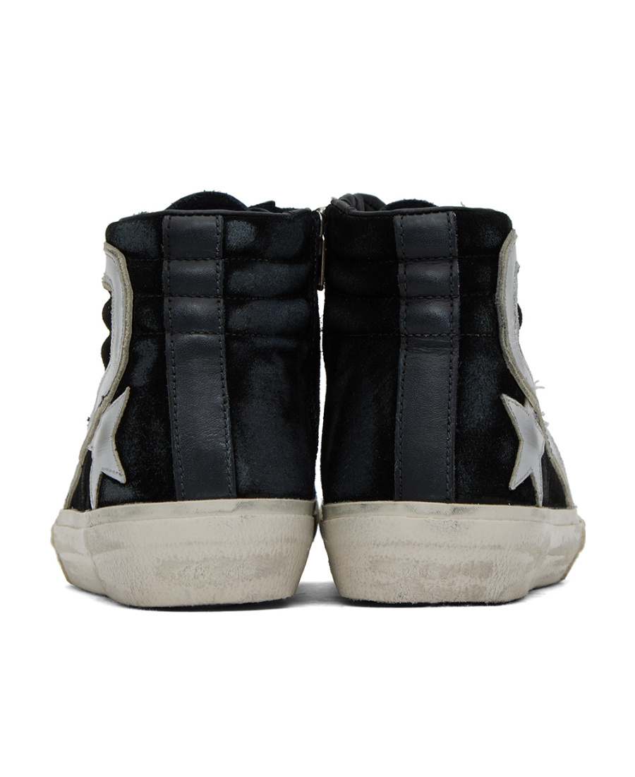 Golden Goose Star Pattern High Top Casual Shoes In Black