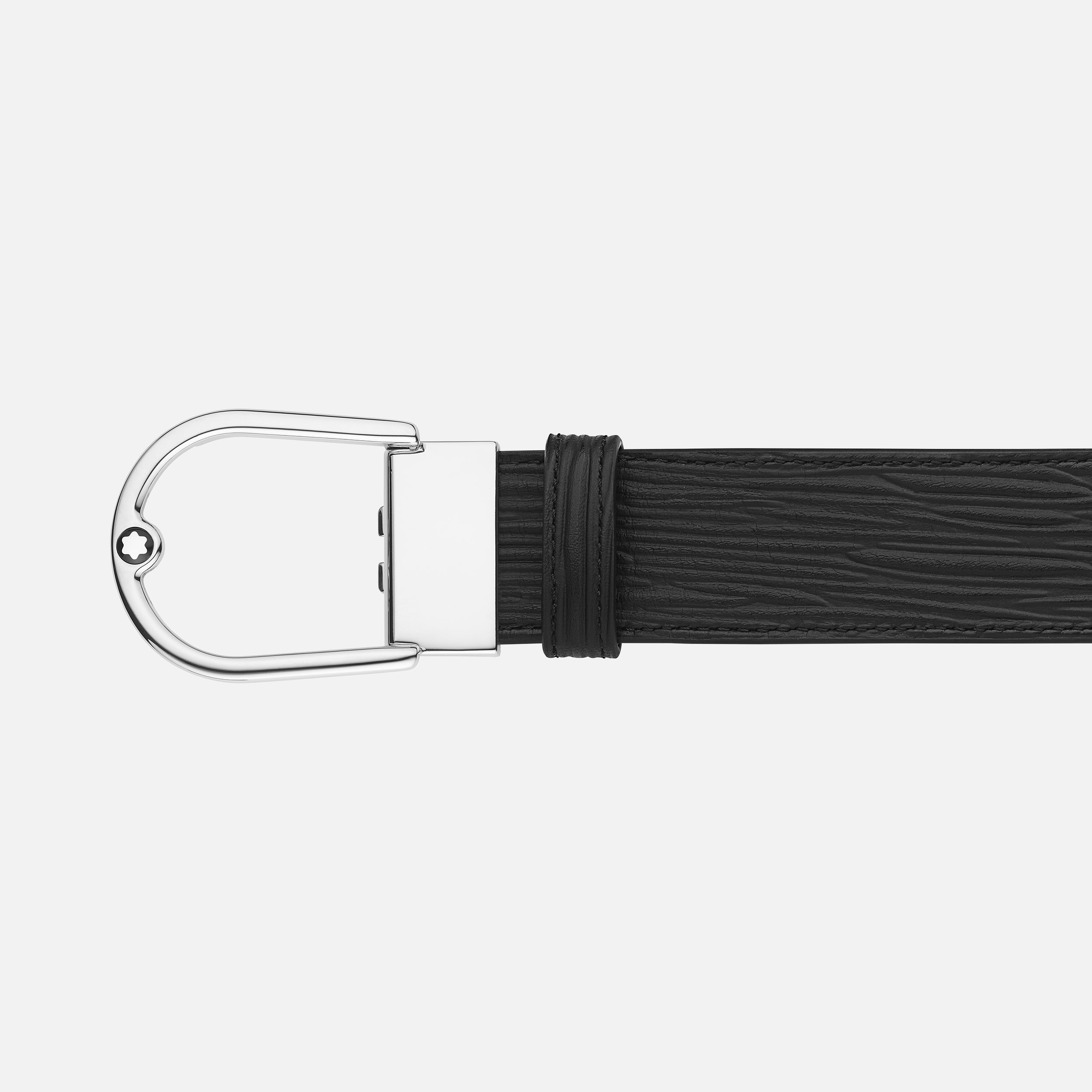 Montblanc Logo Plaque Belt In Black