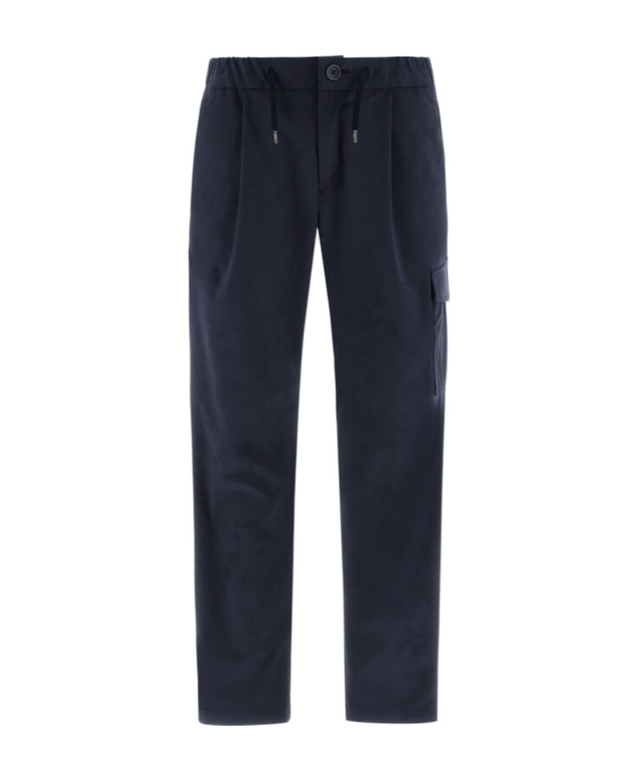 Herno Drawstring Jersey Trousers In Black