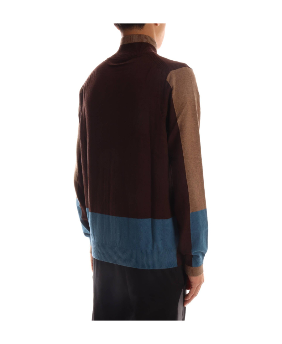Shop Paul Smith Colour-block Zip-up Cardigan In Black