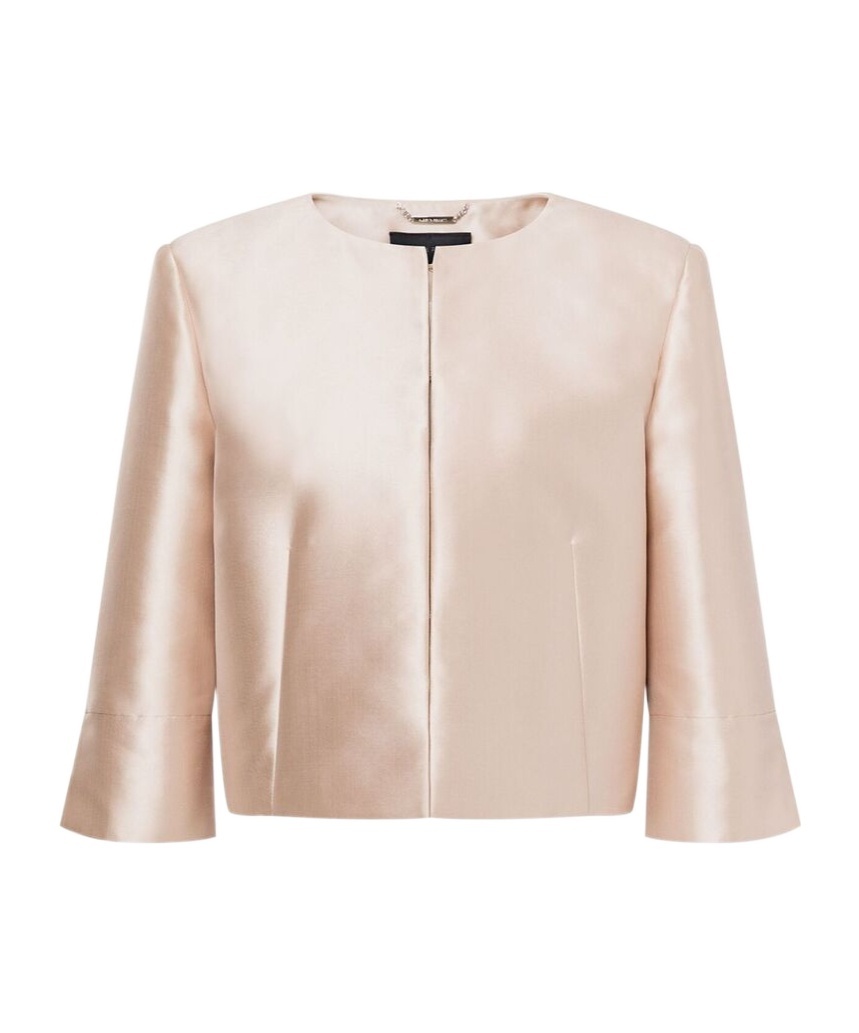 Alberta Ferretti Long-sleeved Casual Jacket In Nude